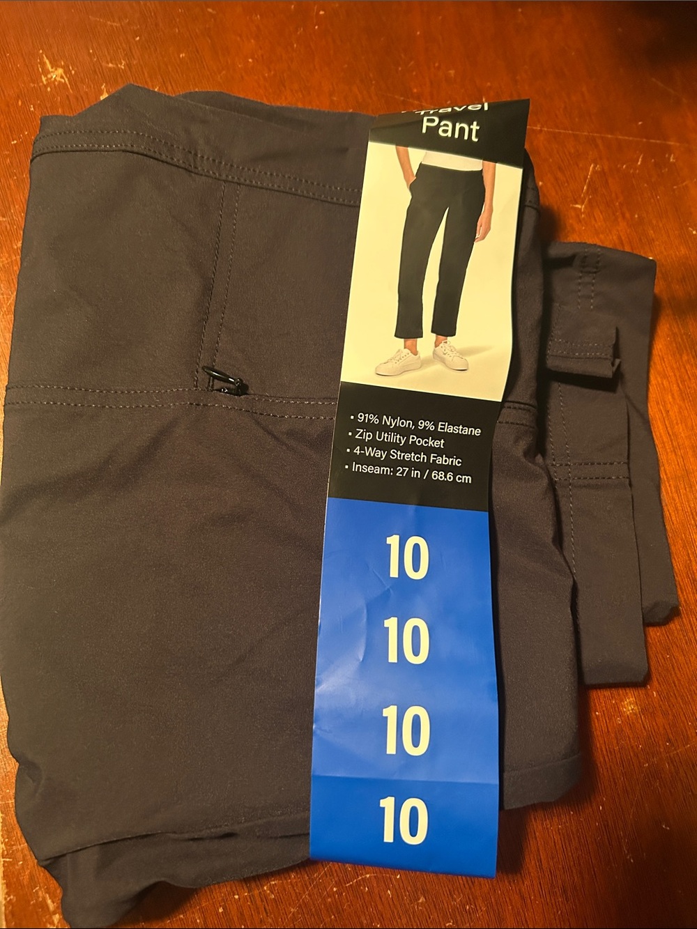 Kirkland Signature Women's Black Cargo Travel Pant